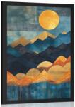 Dovido Poszter absztrakt kék-arany természet. - 30x45 no frame