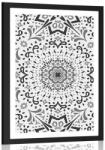 Dovido Poszter paszpartuval - egyedi etnikai minta fekete-fehér kivitelben. - 40x60 white