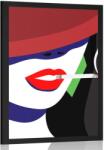 Dovido Poszter előkelő kalapos hölgy pop art stílusban - 40x60 white