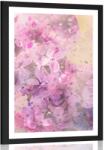 Dovido Poszter paszportuval rózsaszín rózsaszín virág - 60x90 silver