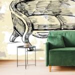 Dovido Öntapadó tapéta luxus vintage fotel - 441x297