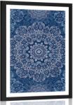 Dovido Poszter paszportuval kék Mandala absztrakt mintával - 20x30 white