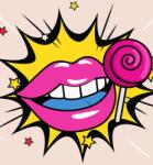 Dovido Tapéta édes pop art nyalóka pop art - 245x270