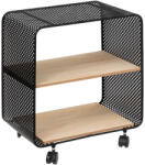 5five Simple Smart Etajera 5Five cu 2 rafturi, MDF si metal, design industrial, negru (JJ-167824)