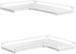 VASAGLE Set 2 rafturi de colt suspendate VASAGLE, forma L, albe, 40x29x14 cm (EZ-LLS831W14) Biblioteca