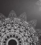 Dovido Öntapadó tapéta modern elemei Mandala fekete-fehérben - 245x270