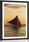 Dovido Poszter paszpartuval - gyönyörű tengeri naplemente. - 40x60 black
