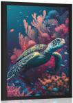 Dovido Poszter szürreális teknős. - 40x60 black