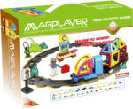 MAGPLAYER Joc de constructie magnetic Magplayer cu tren, 68 piese, 3D, 3+ ani (MPK-68)
