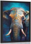 Dovido Poszter kék-arany elefánt - 20x30 silver