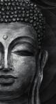 Dovido Öntapadó tapéta Buddha arca fekete fehérben - 147x270