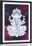 Dovido Poszter paszportuval buddhista Ganesha - 30x45 black