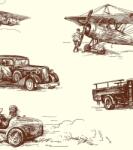 Dovido Öntapadó tapéta retro járművek - 196x270