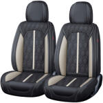 Carguard Huse scaune auto premium Carguard Deluxe 5 locuri, piele eco perforata negru-alb (HSA023)