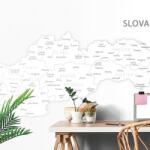 Dovido Tapéta Szlovákia térképe fekete-fehérben - 147x99