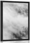Dovido Poszter fekete fehér erdő ködben - 30x45 silver