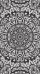 Dovido Tapéta virígos Mandala fekete fehérben - 147x270