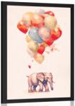 Dovido Poszter álmodozó elefánt lufikkal. - 30x45 black