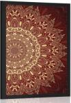 Dovido Poszter arany Mandala bordó háttéren - 20x30 white