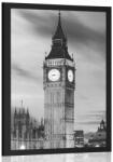 Dovido A londoni Big Ben plakátja fekete-fehérben - 40x60 black