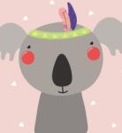 Dovido Öntapadó tapéta koala indián tollakkal - 245x270
