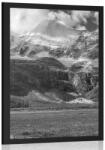 Dovido Poszter fenséges hegyi táj fekete-fehérben - 40x60 black