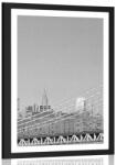 Dovido Poszter paszpartuval fekete-fehér New York-i felhőkarcolókkal. - 30x45 white