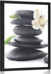 Dovido Poszter Zen kövek liliommal - 30x45 black