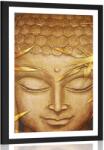 Dovido Poszter paszportuval mosolygó Buddha - 20x30 black