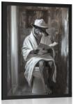 Dovido Poszter újsággal WC-n ülő farkas. - 40x60 silver