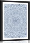 Dovido Poszter paszportuval Mandala közelről kék színben - 20x30 silver