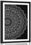 Dovido Poszter paszportuval Mandala vintage stílusban fekete fehérben - 60x90 white