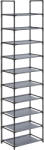 SONGMICS Pantofar îngust SONGMICS cu 10 niveluri, cadru metalic, 28x45x173 cm, gri (EZ-LSH010G01) Pantofar