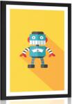 Dovido Poszter paszportuval vidám robot - 30x45 white