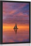Dovido Poszter elhagyott csónak a tengeren - 20x30 black
