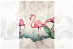 Dovido Öntapadó tapéta flamingók vintage stílusban - 196x270