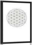 Dovido Poszter paszportuval fekete fehér Mandala - 30x45 silver