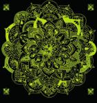 Dovido Tapéta sárga Mandala - 245x270