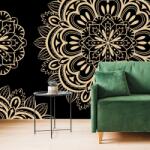 Dovido Tapéta Mandala fekete háttéren - 245x165 - dovido - 25 785 Ft