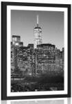 Dovido Poszter paszpartuval, fekete-fehér New York központjával. - 40x60 no frame