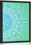 Dovido Poszter fehér Mandala kékes zöld háttéren - 20x30 black