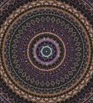 Dovido Tapéta Mandala nap mintával lila színben - 245x270