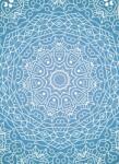 Dovido Tapéta meditáció Mandala kék alapon - 196x270