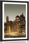 Dovido Poszter paszpartuval éjszakai New York. - 30x45 silver