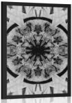 Dovido Poszter Mandala absztrakció fekete fehérben - 40x60 silver
