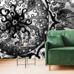 Dovido Tapéta fekete fehér Mandala - 245x165