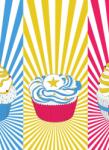 Dovido Öntapadó tapéta pop art cupcakes - 196x270