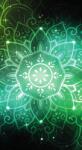 Dovido Tapéta Mandala Mandala galaktikus háttérrel zöld árnyalatban - 147x270