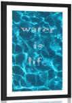 Dovido Poszter paszportuval idézettel - Water is life - 60x90 silver