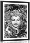 Dovido Poszter paszportuval Buddha exotikus háttéren fekete fehérben - 40x60 black